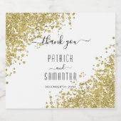 Gold Glitzer Sparkling Weinflaschen Etiketten (Einzelnes Label)