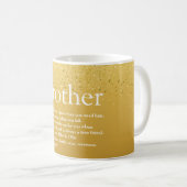 Gold Glitzer Spaß Cool Beste Brother Definition Kaffeetasse (VorderseiteRechts)