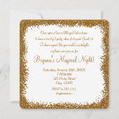 Gold Glitzer Spill Heart Glamour Party Einladungen (Rückseite)