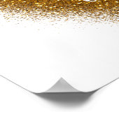 Gold Glitzer Spill Sweet 16 Heart Party Banner Poster (Ecke)