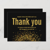 Gold Glitzer Star Danke, dass Sie mal schwarz sind Postkarte (Vorne/Hinten)