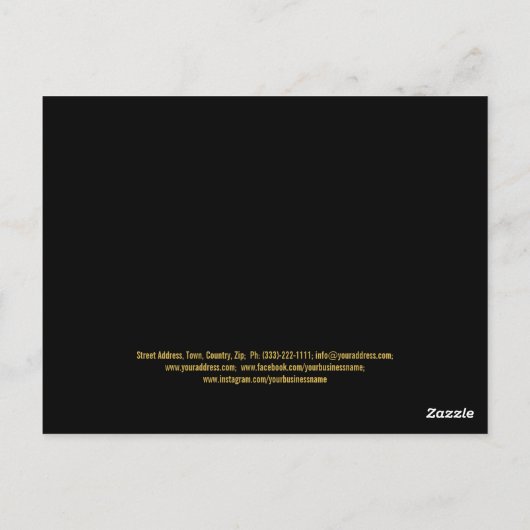 Gold Glitzer Star Danke, dass Sie mal schwarz sind Postkarte (Rückseite)