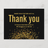 Gold Glitzer Star Danke, dass Sie mal schwarz sind Postkarte (Vorderseite)