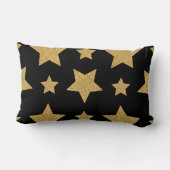 Gold Glitzer Star Glamour und Chic Lendenkissen (Rückseite)