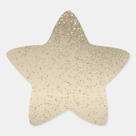 Gold Glitzer Star Sticker (Vorderseite)