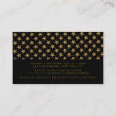 Gold Glitzer Stars, Baby Shower Ticket Einladung (Rückseite)