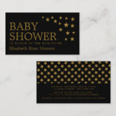 Gold Glitzer Stars, Baby Shower Ticket Einladung (Vorne/Hinten)