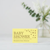 Gold Glitzer Stars, Baby Shower Ticket Einladung (Stehend Vorderseite)