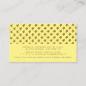 Gold Glitzer Stars, Baby Shower Ticket Einladung (Rückseite)