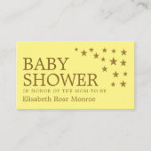 Gold Glitzer Stars, Baby Shower Ticket Einladung (Vorderseite)