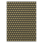 Gold Glitzer Stars Black Tischdecke (Vorderseite)