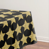 Gold Glitzer Stars Black Tischdecke (Beispiel)