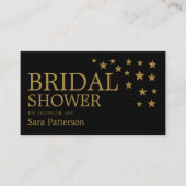 Gold Glitzer Stars, Brautparty Ticket Einladung (Vorderseite)