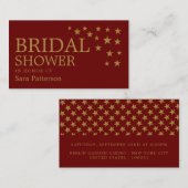 Gold Glitzer Stars, Brautparty Ticket Einladung (Vorne/Hinten)