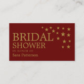 Gold Glitzer Stars, Brautparty Ticket Einladung (Vorderseite)