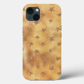 Gold Glitzer Stars Case-Mate iPhone Hülle (Rückseite)