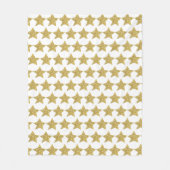 Gold Glitzer Stars Fleecedecke (Vorderseite)
