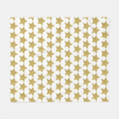 Gold Glitzer Stars Fleecedecke (Vorderseite (Horizontal))