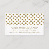 Gold Glitzer Stars, Geburtstagsparty Ticket (Rückseite)