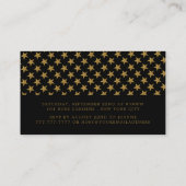 Gold Glitzer Stars, Geburtstagsparty Ticket (Rückseite)