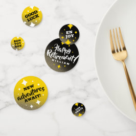 Gold Glitzer Stars Glückliche Rente Neue Abenteuer Konfetti