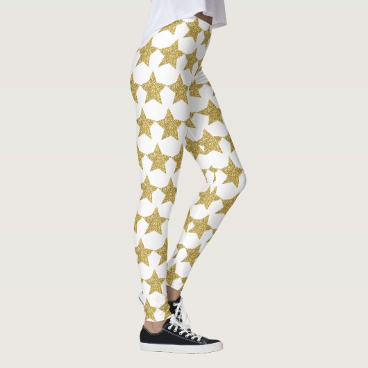 Gold Glitzer Stars Leggings (Rechts)