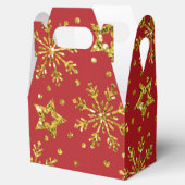 Gold Glitzer Stars & Schneeflocken Geschenkschachtel (Geöffnet)