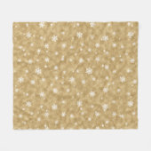 Gold Glitzer Stars Snowflakes Fleece Blankon (Vorderseite (Horizontal))