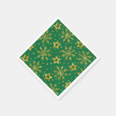 Gold Glitzer Stars & Snowflakes Neapel Serviette (Ecke)