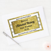 Gold Glitzer Stars Sparkle Diamonds Produktkennzei Rechteckiger Aufkleber (Umschlag)