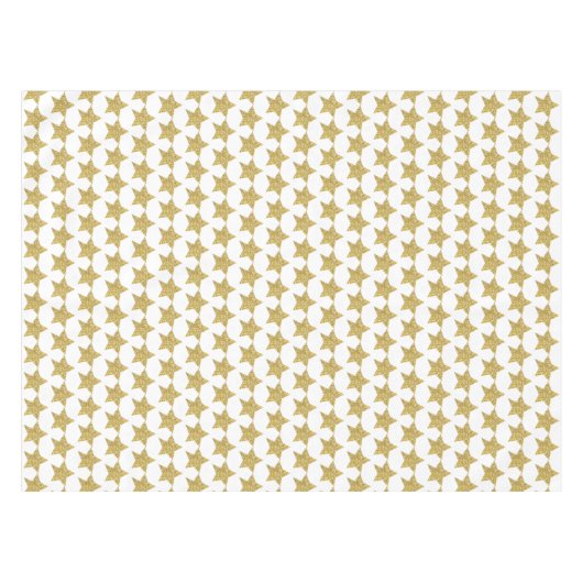 Gold Glitzer Stars Tischdecke (Vorderseite (Horizontal))