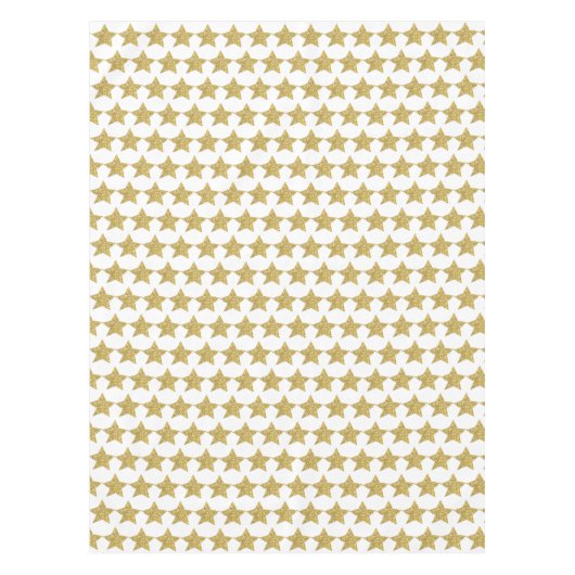 Gold Glitzer Stars Tischdecke (Vorderseite)