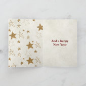 Gold Glitzer Stars Weihnachten Karte (Innenseite)