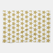 Gold Glitzer Stars White Bath Geschirrtuch (Horizontal)