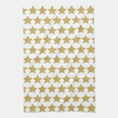 Gold Glitzer Stars White Bath Geschirrtuch (Vertikal)
