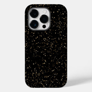 Gold Glitzer Staub auf schwarz Case-Mate iPhone 14 Pro Hülle