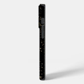 Gold Glitzer Staub auf schwarz Case-Mate iPhone Hülle (Rückseite / Links)