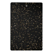 Gold Glitzer Staub auf schwarz Mini Klemmbrett (Rückseite)
