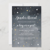 Gold Glitzer Sterne Aquarellbilder zeigen Einladung (Vorderseite)