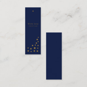 Gold-Glitzer-Sterne, Gift-Tags Mini Visitenkarte