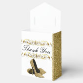 Gold Glitzer Stiletto Heelse Geschenkschachtel (Geöffnet)