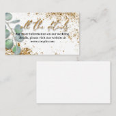 Gold Glitzer - stilvolle Hochzeitskarte Begleitkarte (Vorne/Hinten)