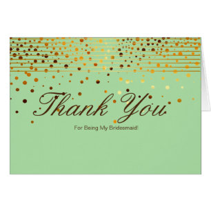 Gold Glitzer Streifen für meine Bridesmaid Danke