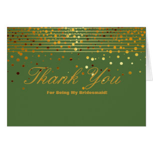 Gold Glitzer Streifen für meine Bridesmaid Danke