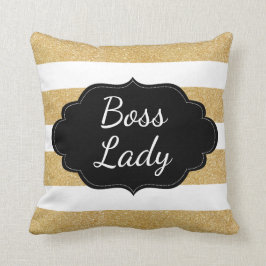 Gold Glitzer | Streifen Kissen