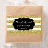 Gold Glitzer Streifen Weihnachtsanschrift (Insitu)