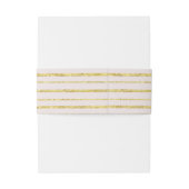 Gold Glitzer Stripes Stationery Bauchband Einladungsbanderole (Rückseitenbeispiel)