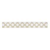 Gold Glitzer Style Hearts Wedding Pattern Ripsband (Vorderseite)