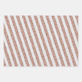 Gold Glitzer Sweet 16 Personalisierte Streifen Geschenkpapier Set (Vorderseite 3)