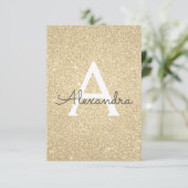 Gold Glitzer Sweet 16 Save the Date Einladung (Stehend Vorderseite)